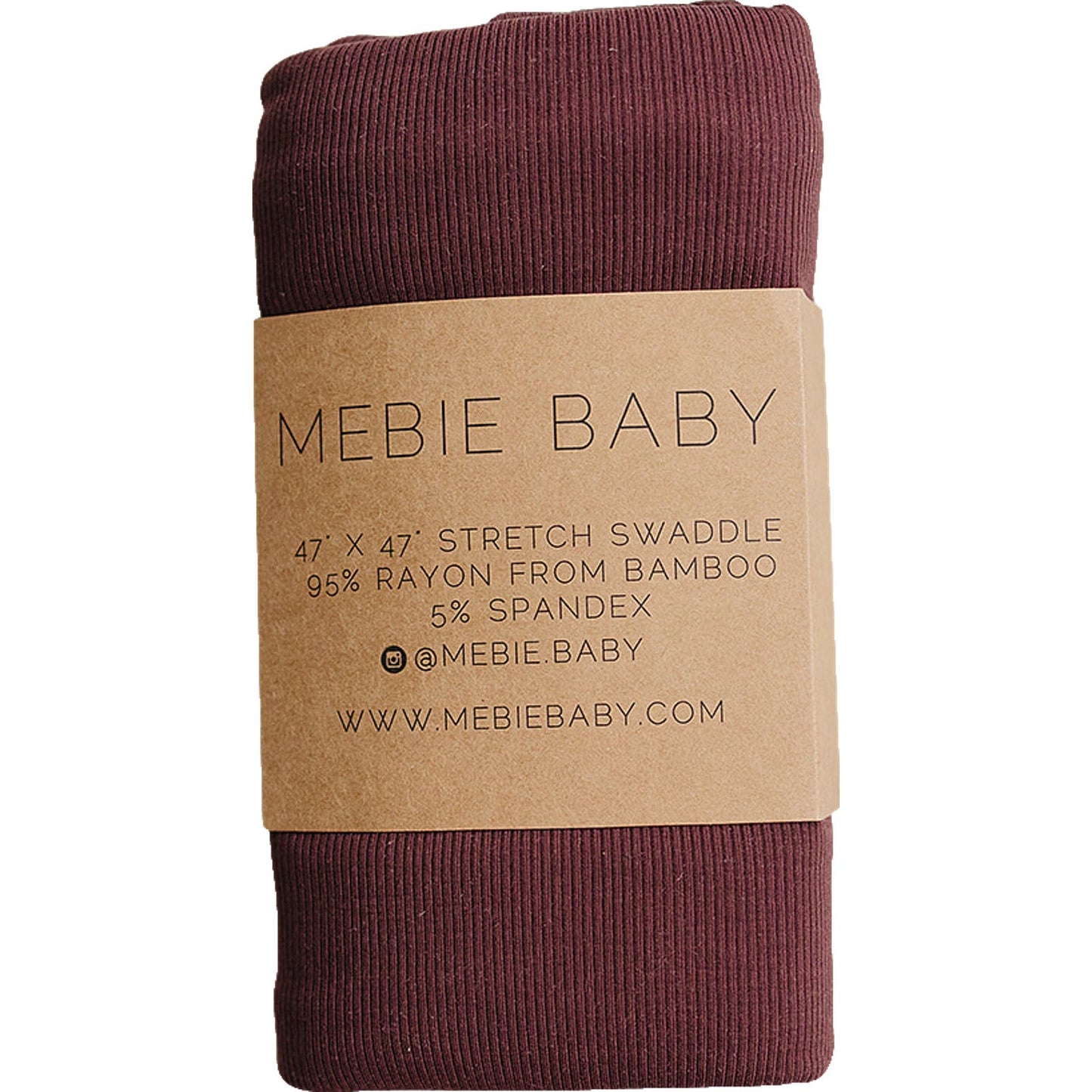 Deep Violet Ribbed Bamboo Stretch Swaddle