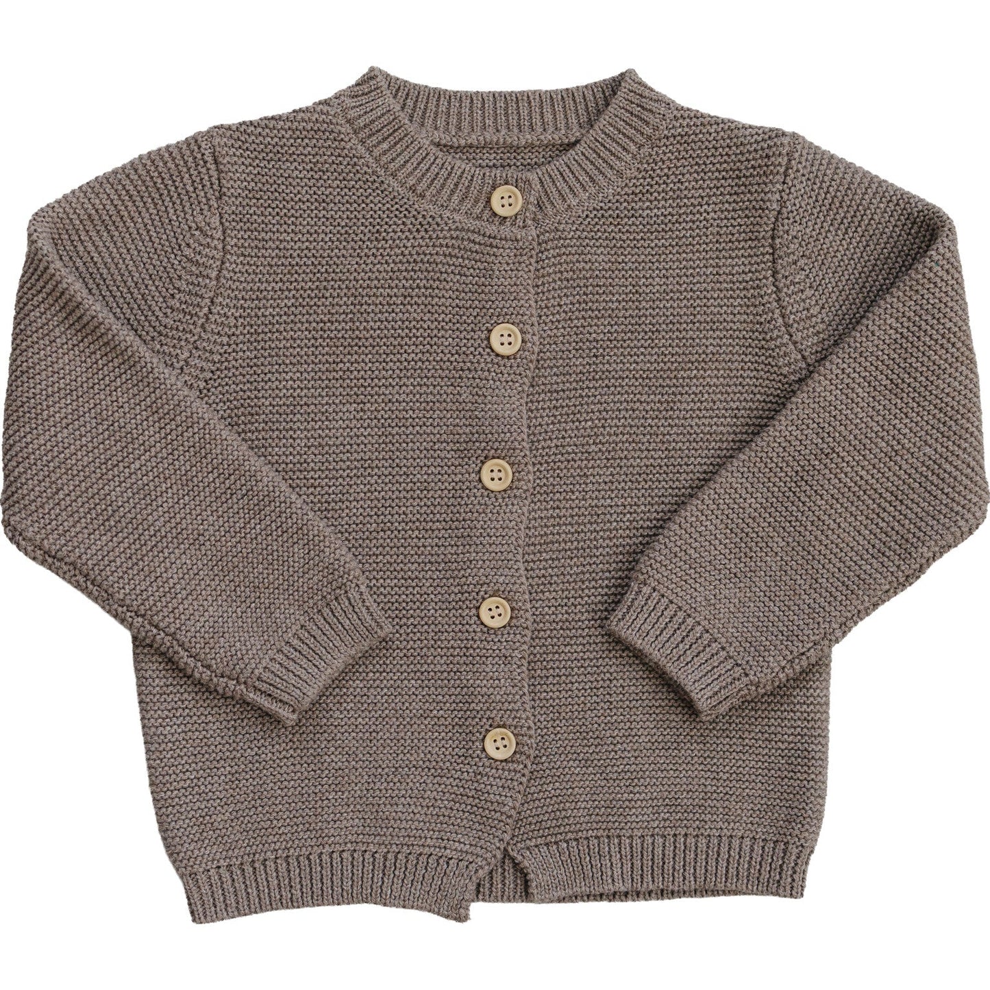 Brown Knit Button Down Cardigan