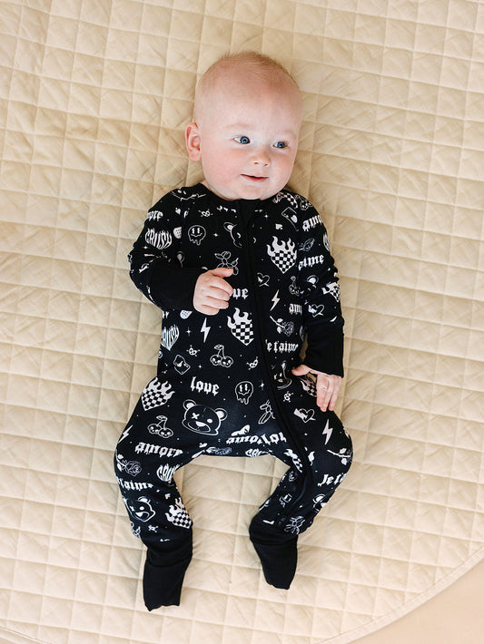 Bamboo Zip Romper | Wild Heart