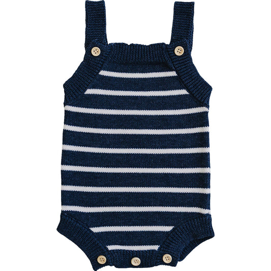 Nautical Stripe Knit Bubble Romper