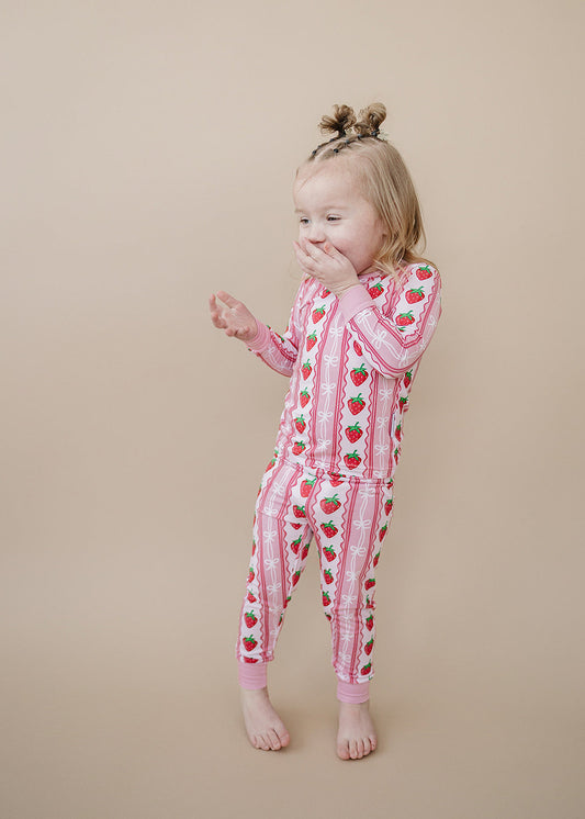 Bamboo Two Piece Set | Strawberry