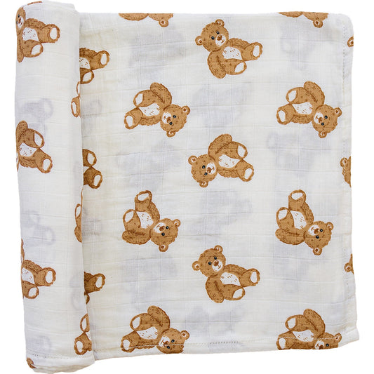 Teddy Bear Swaddle Blanket