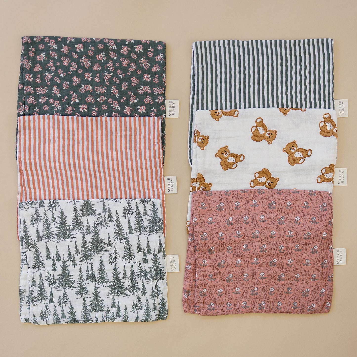 Olive Bloom Muslin Burp Cloth
