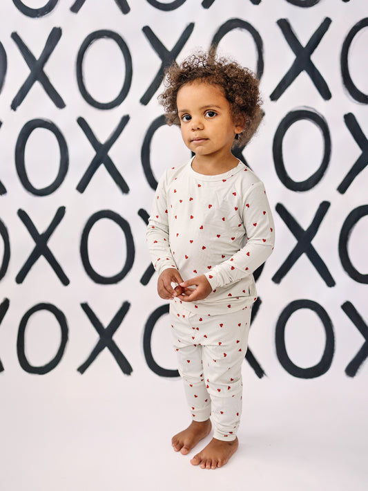 Tiny Hearts 2pc Bamboo Pajamas