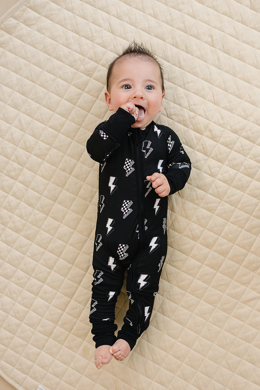 Bamboo Zip Romper | Ink Bolts