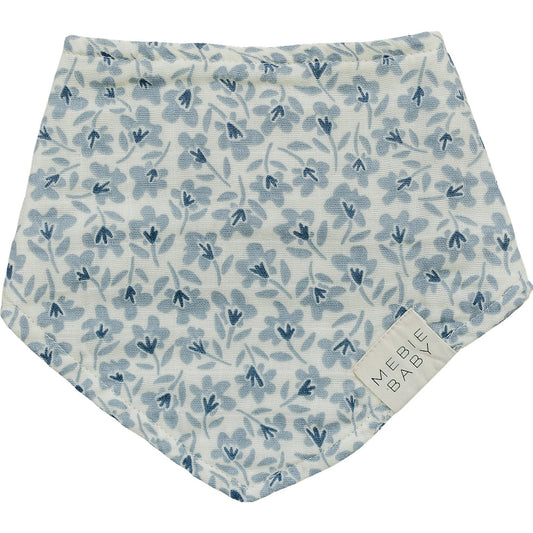 Blue Blossom Classic Muslin Bib