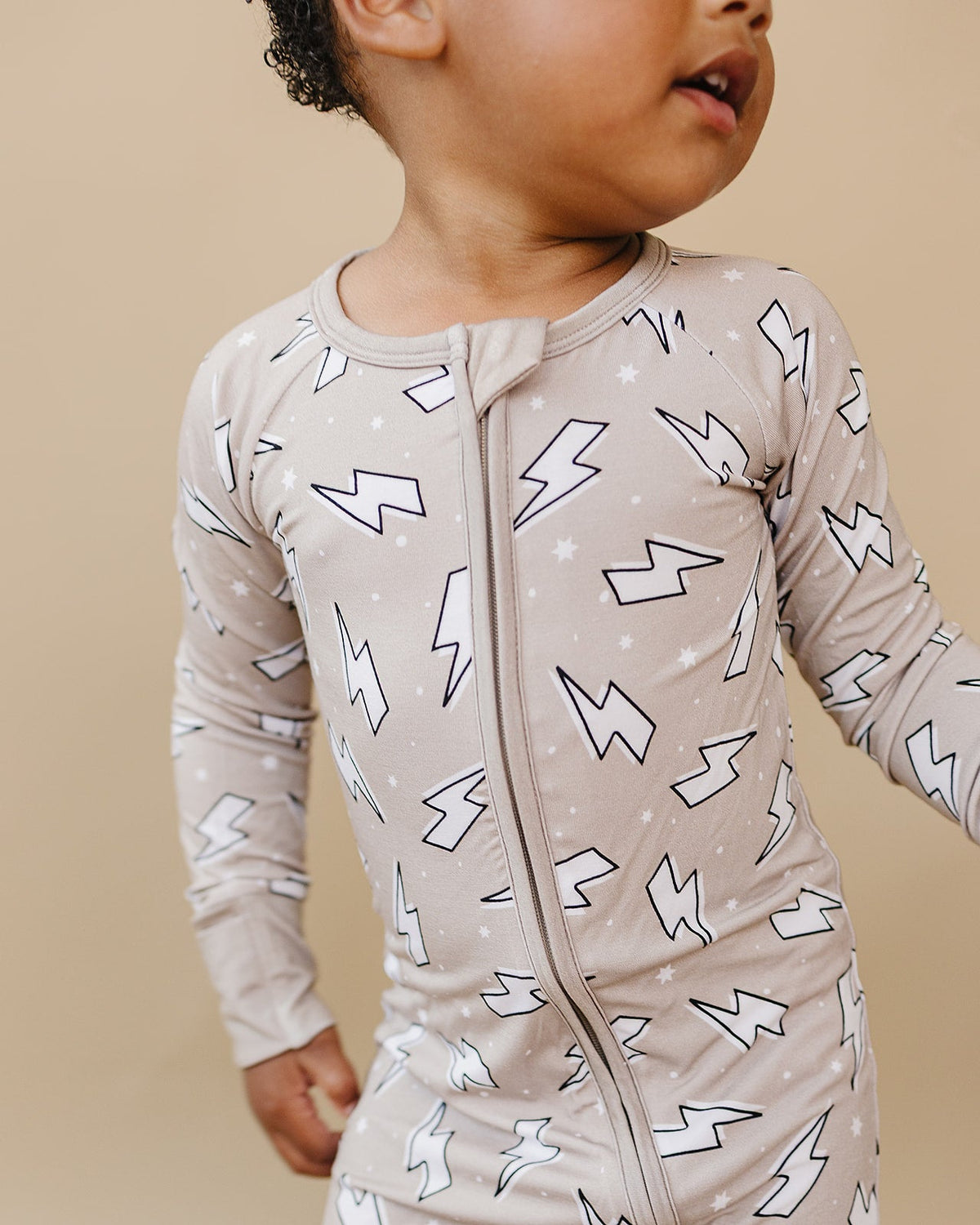 Bamboo Zip Romper | Latte Bolts
