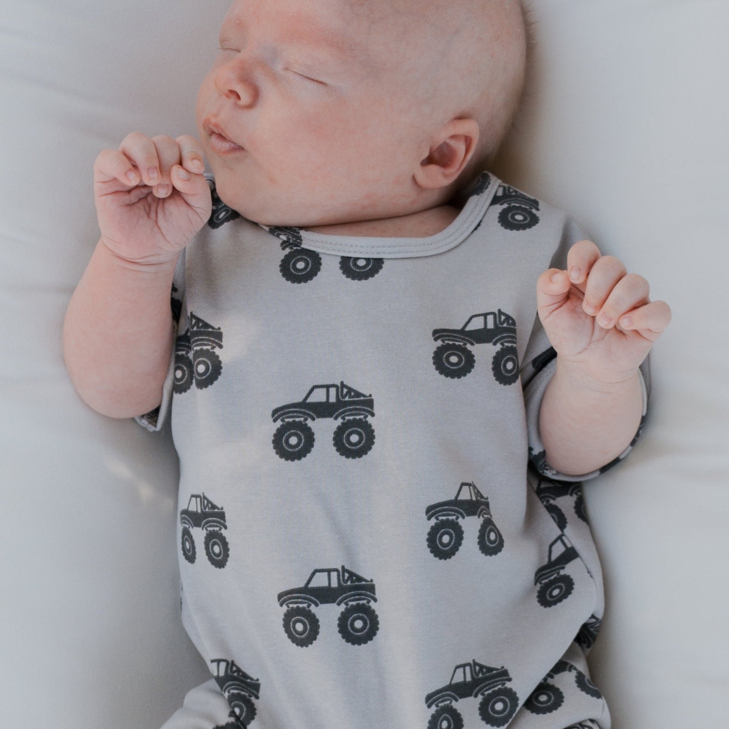French Terry Romper | Monster Truck