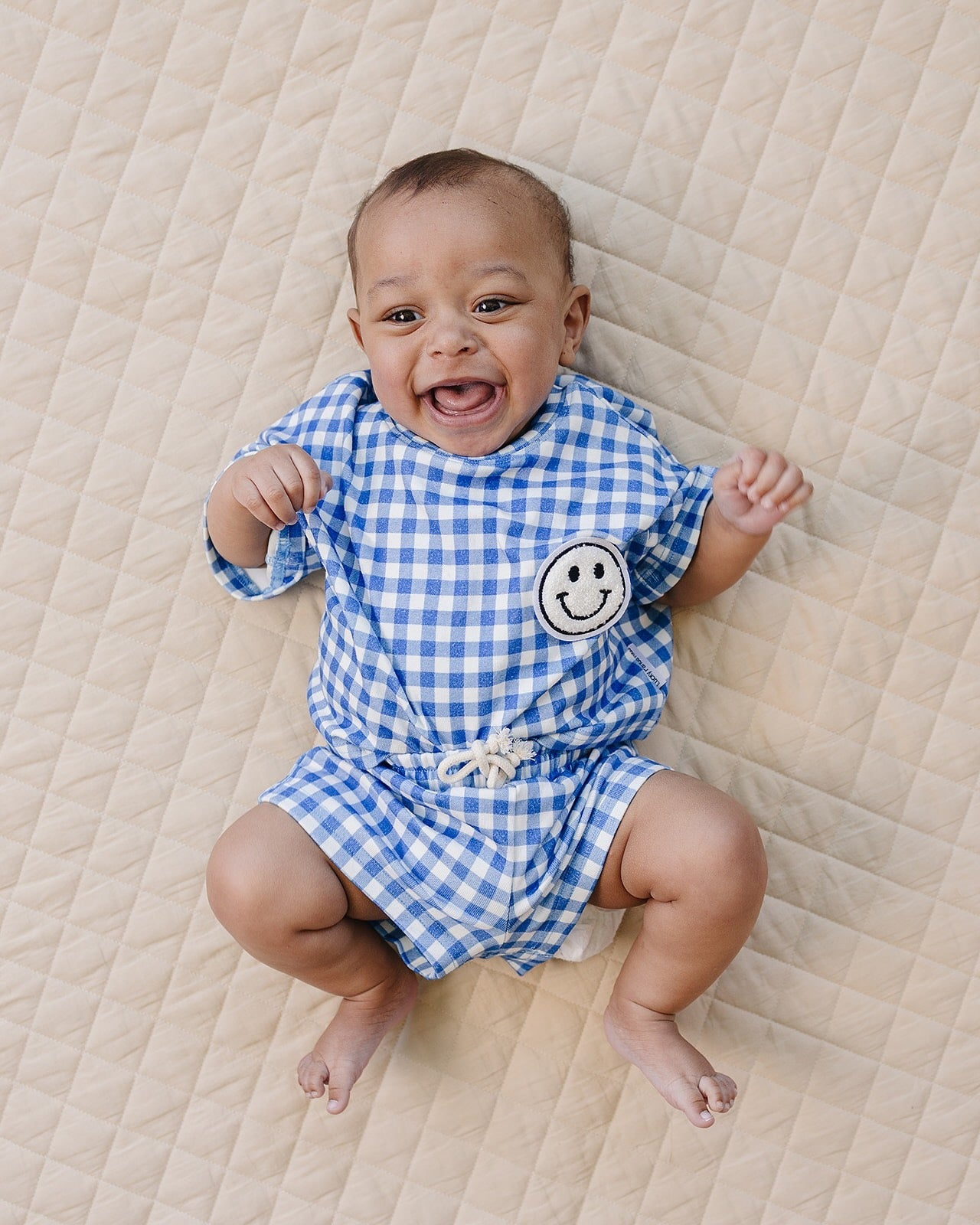 Shorts Set | Blue Gingham