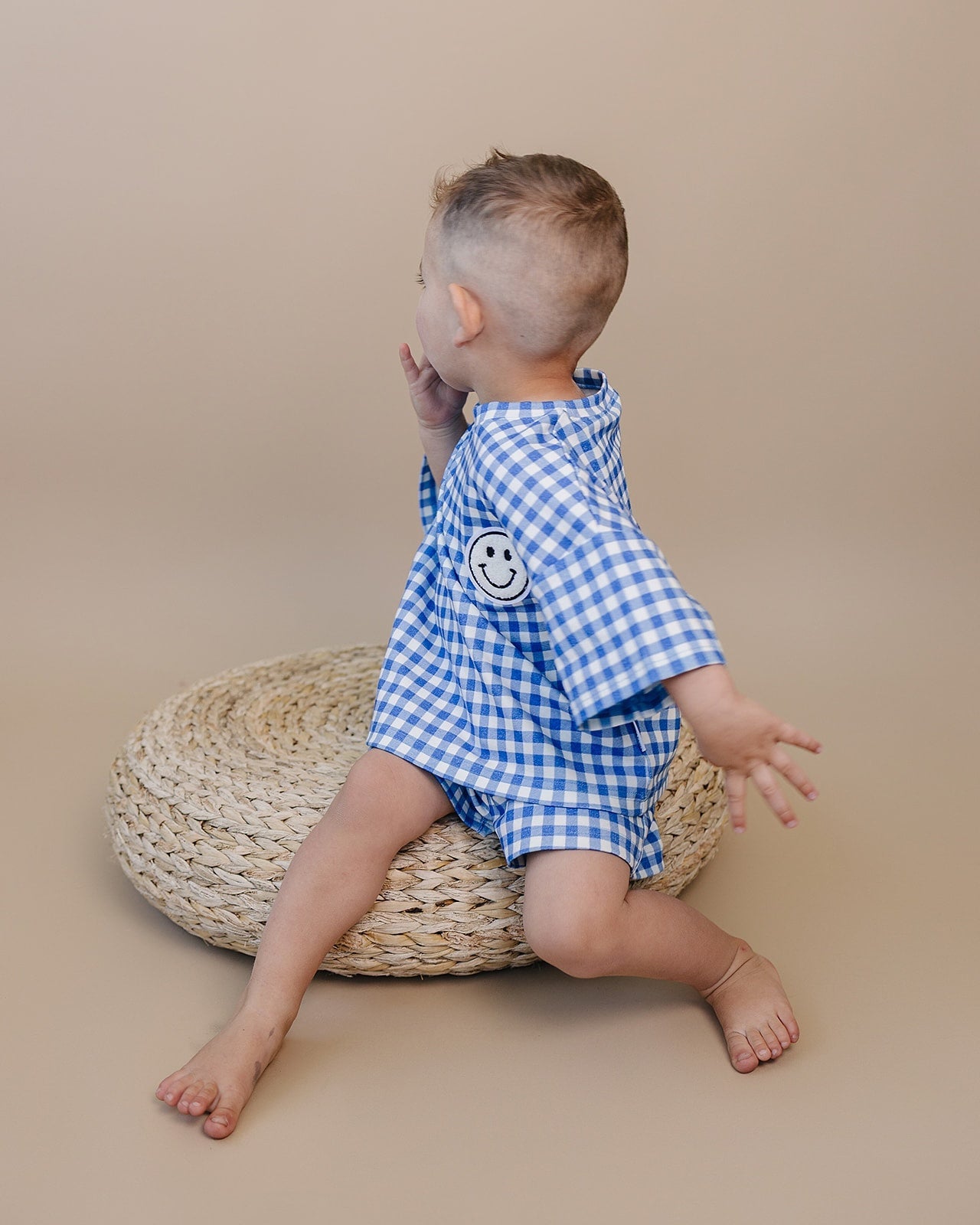 Shorts Set | Blue Gingham