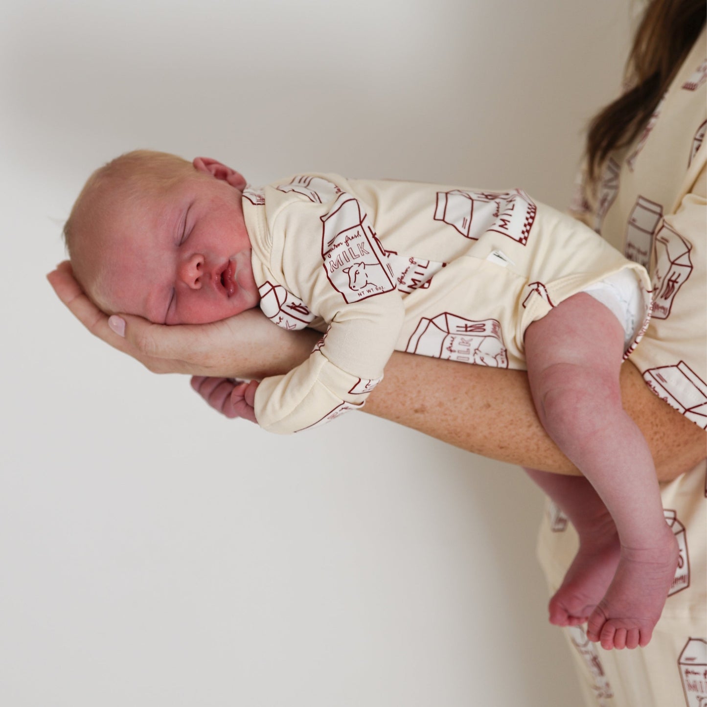 Long Sleeve Bamboo Snapsuit | Milk