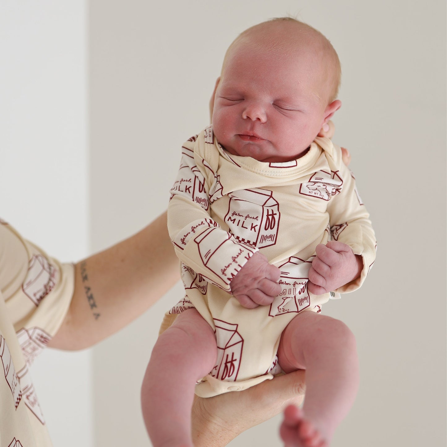 Long Sleeve Bamboo Snapsuit | Milk
