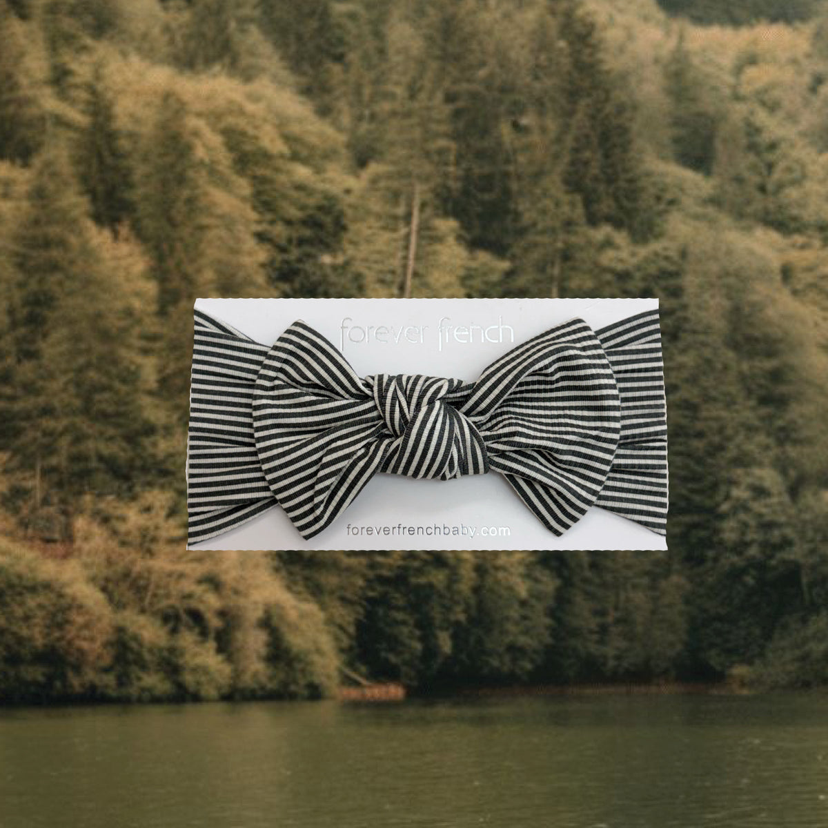 Bamboo Head Wrap | Forest Stripe Ribbed