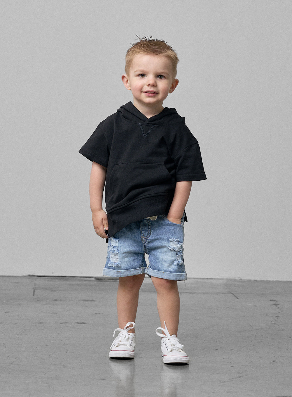 Distressed Denim Short