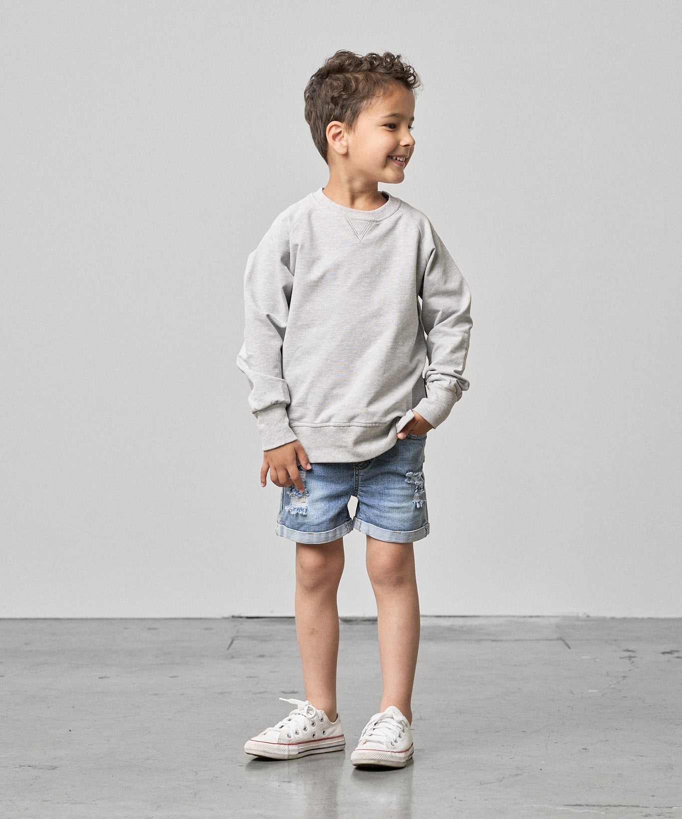 Distressed Denim Short