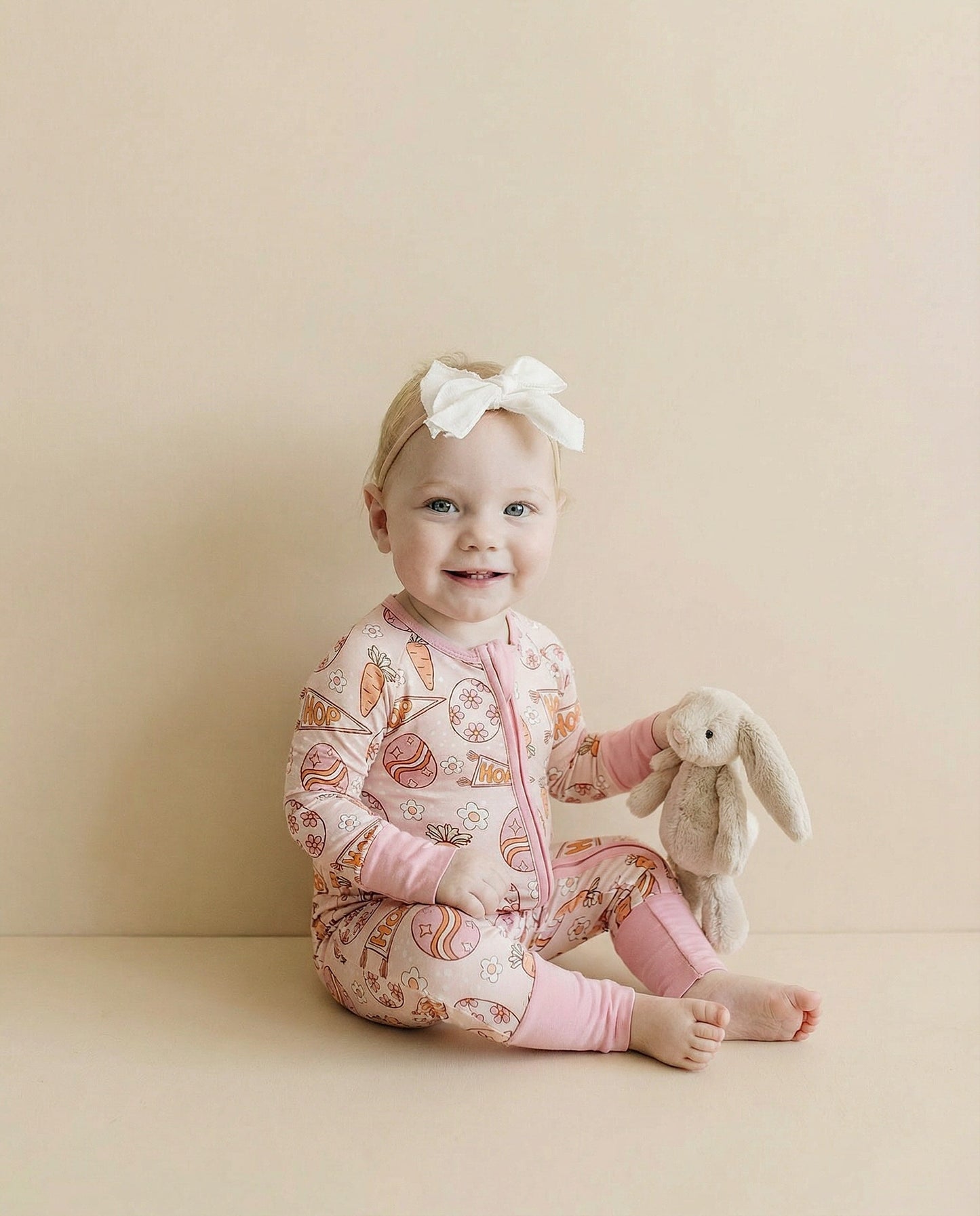 Bamboo Zip Romper | Easter Hop