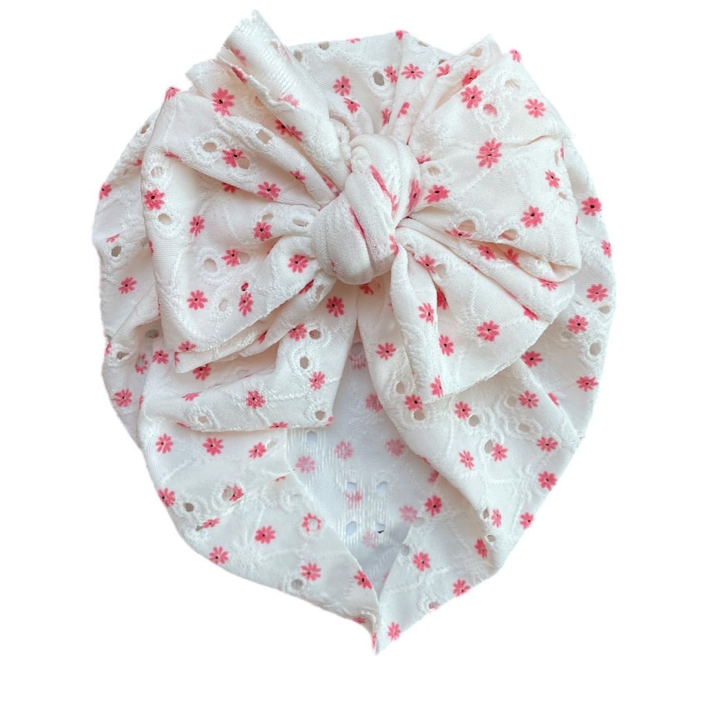 Orchid ~ White Eyelet w/ Pink Floral