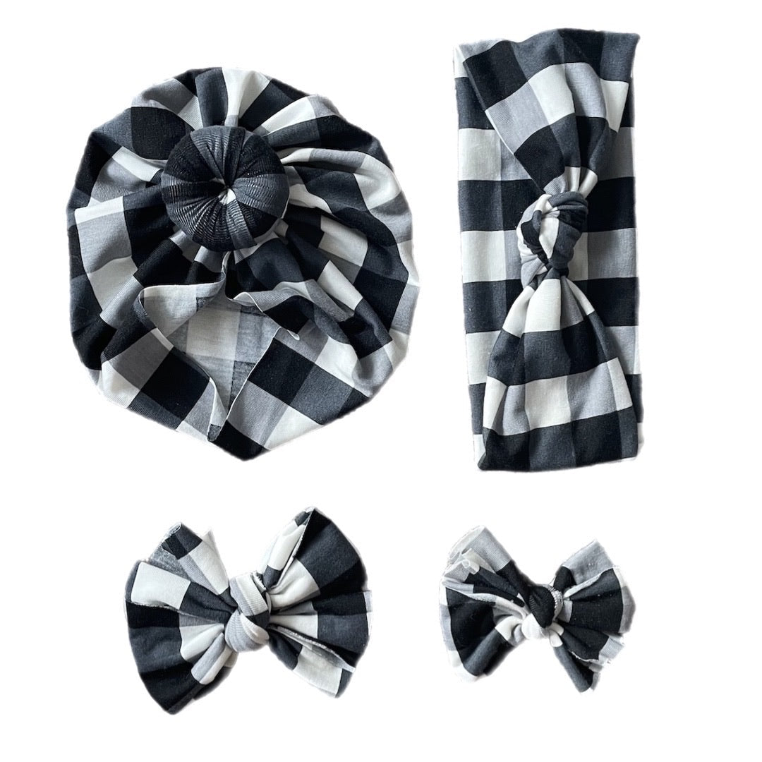 Margo ~ Black & White Buffalo Plaid