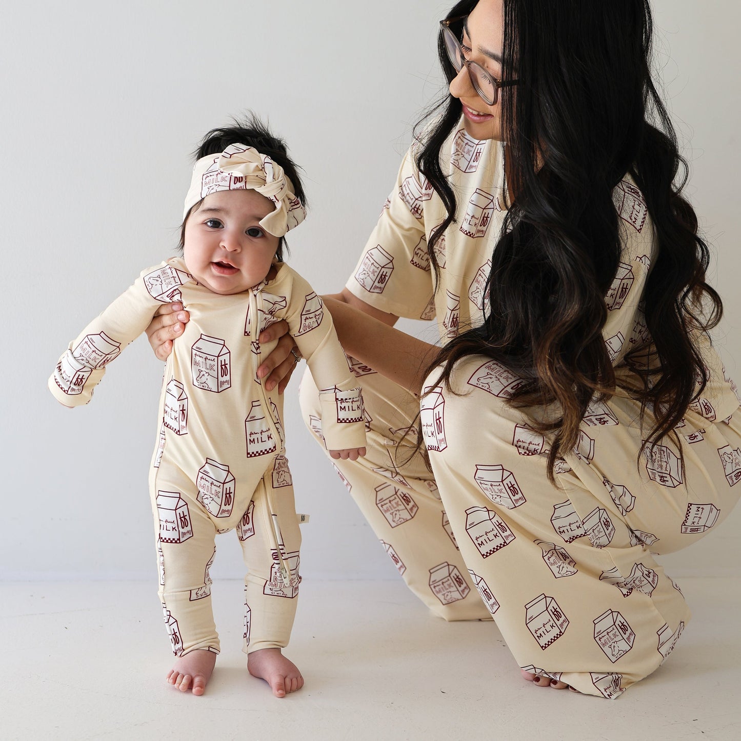 Bamboo Zip Pajamas | Milk