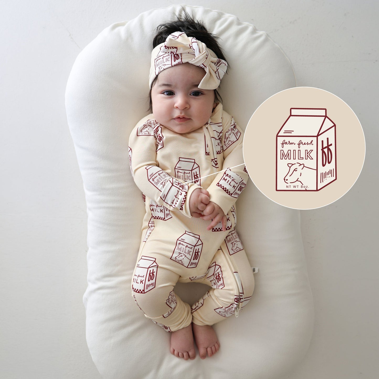 Bamboo Zip Pajamas | Milk