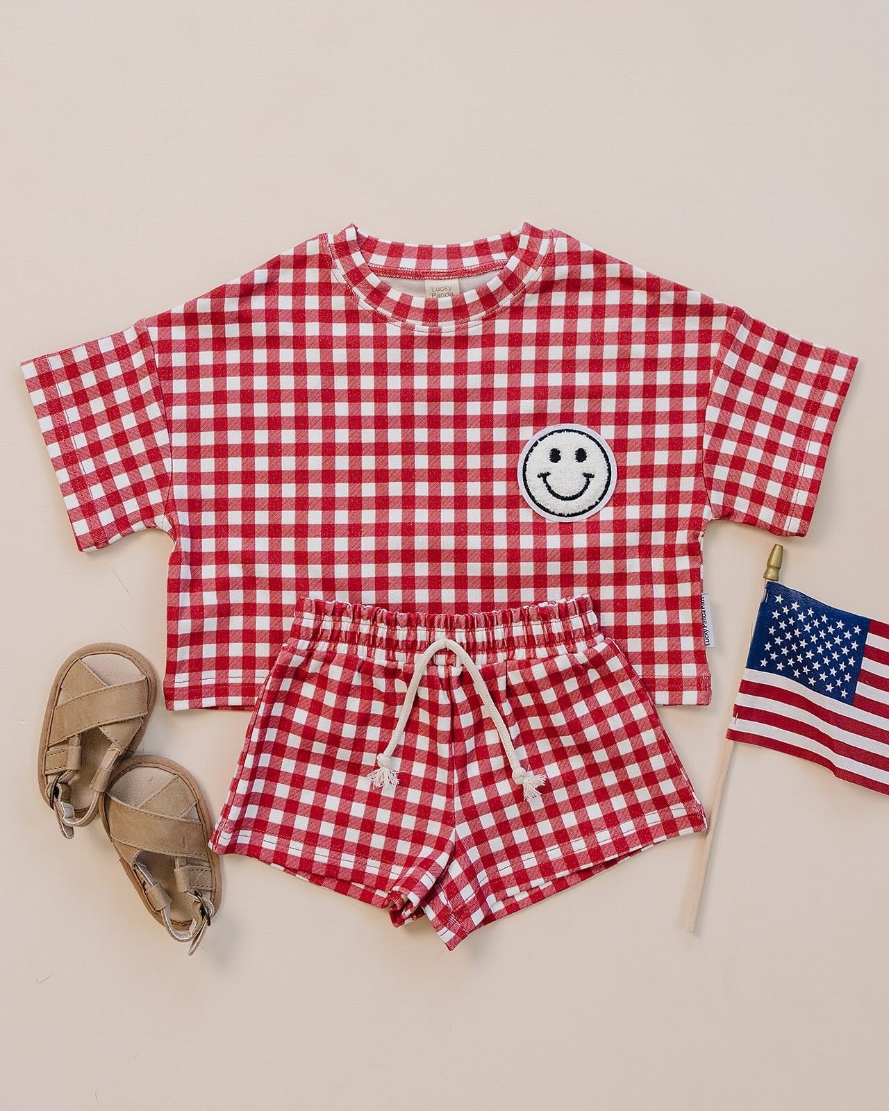 Shorts Set | Red Gingham