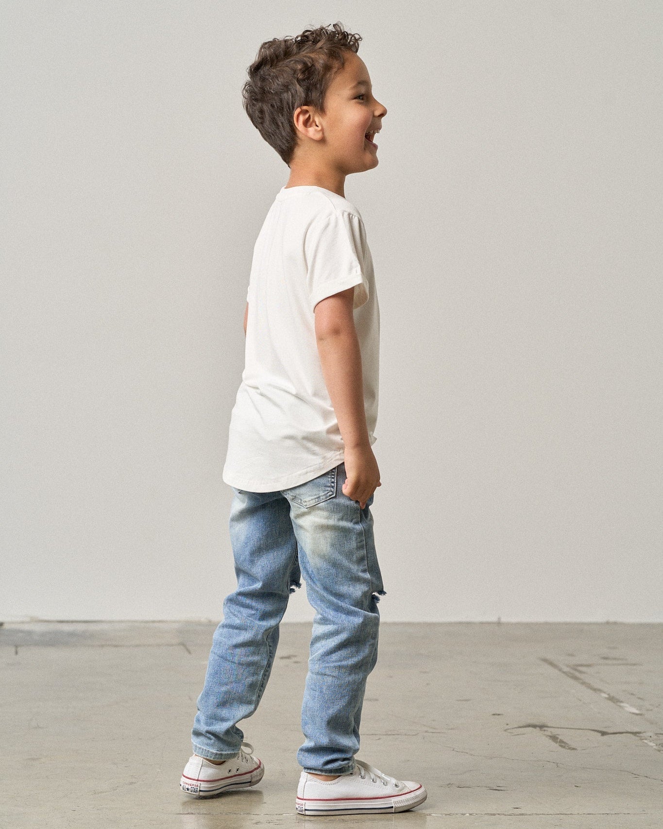 Relaxed Fit Distressed Denim