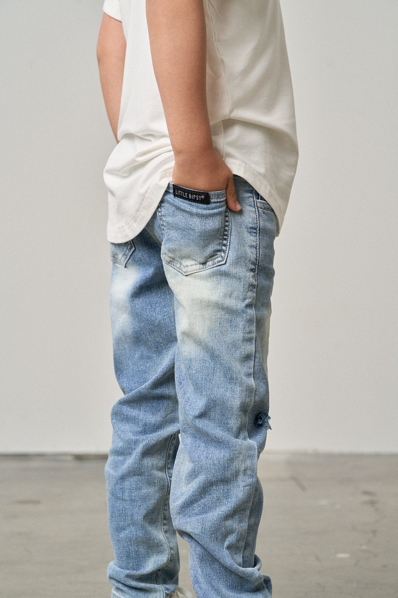 Relaxed Fit Distressed Denim