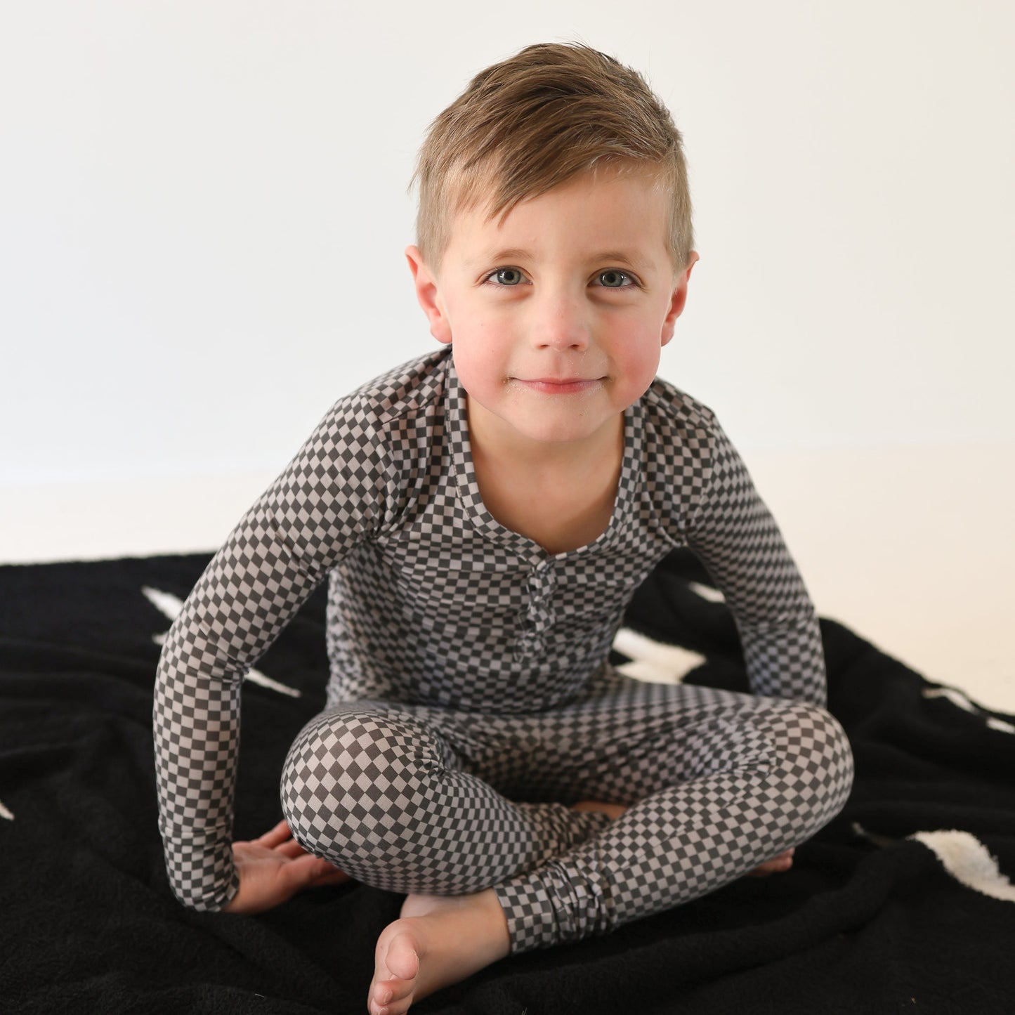 Bamboo Two Piece Pajamas | Street Micro Check