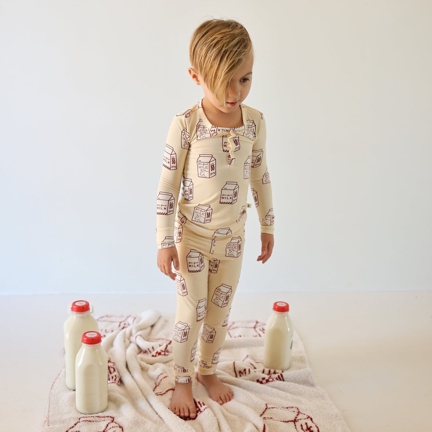 Bamboo Two Piece Pajamas | Milk