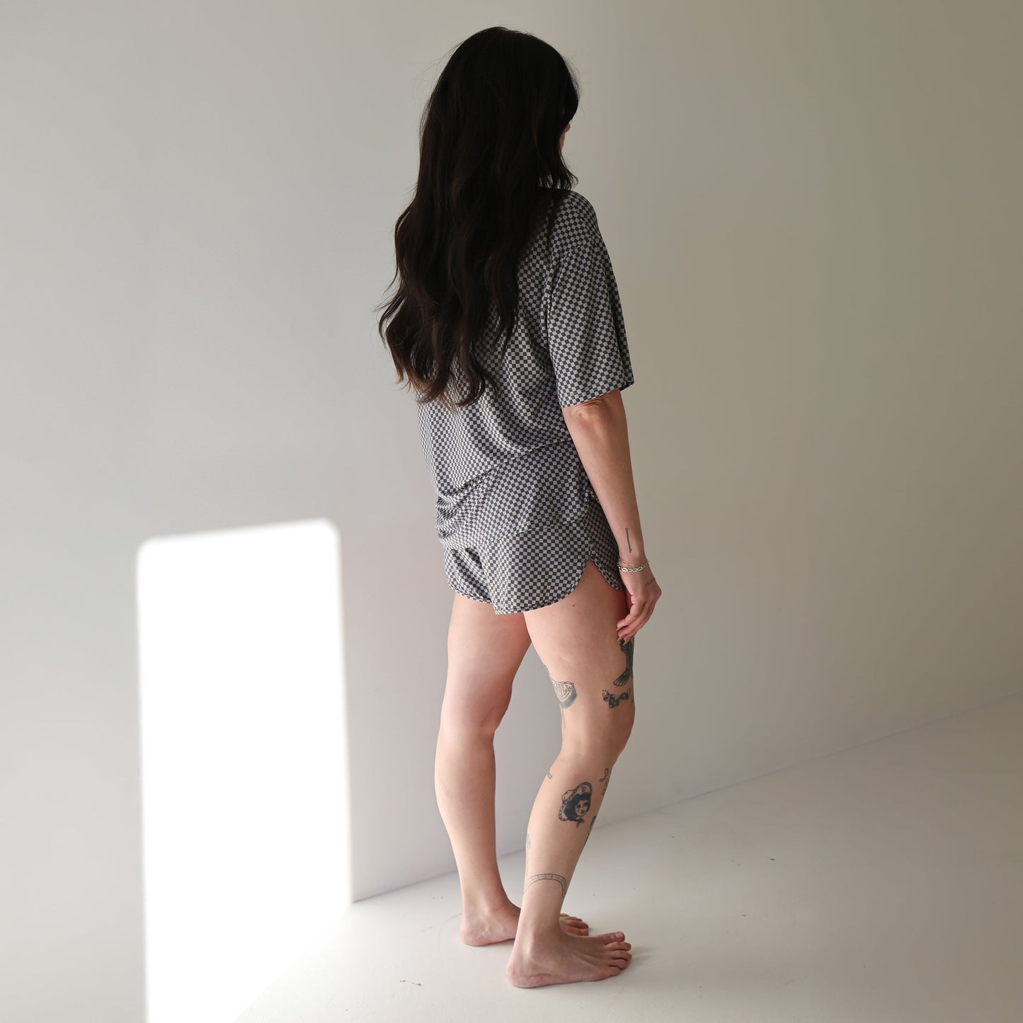 Women's Bamboo Short Set | Street Micro Check
