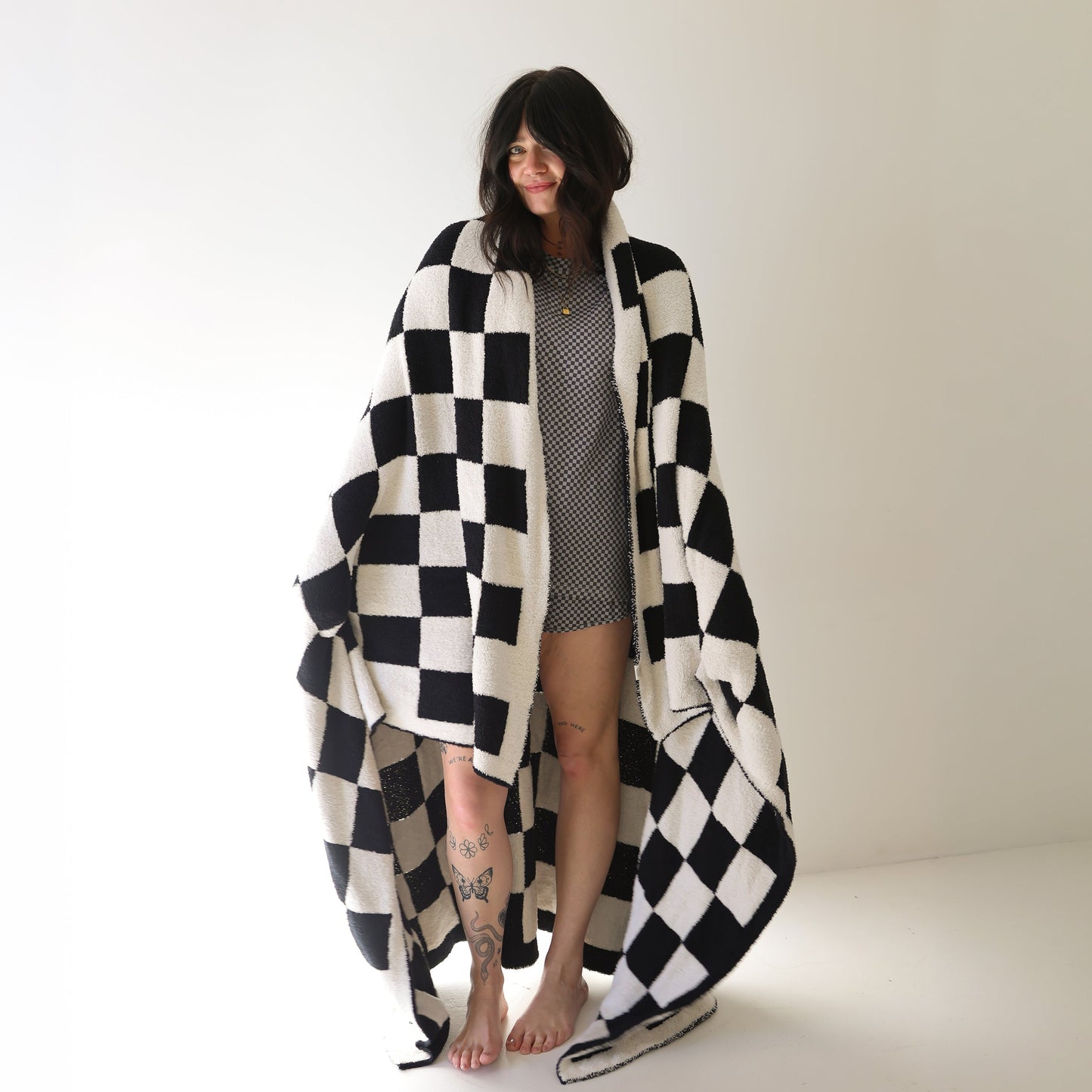 Women's Bamboo Short Set | Street Micro Check